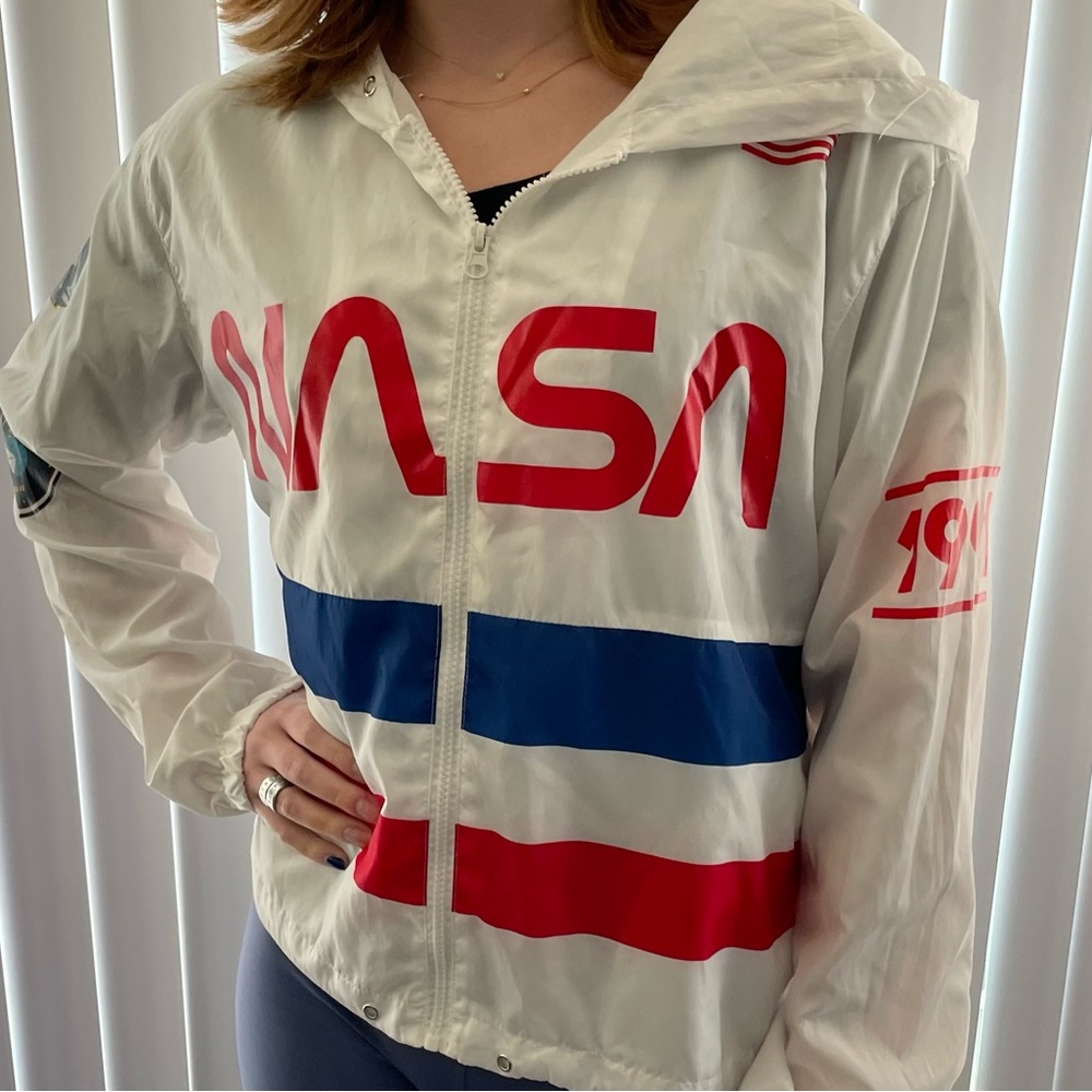 NASA styled windbreaker.
